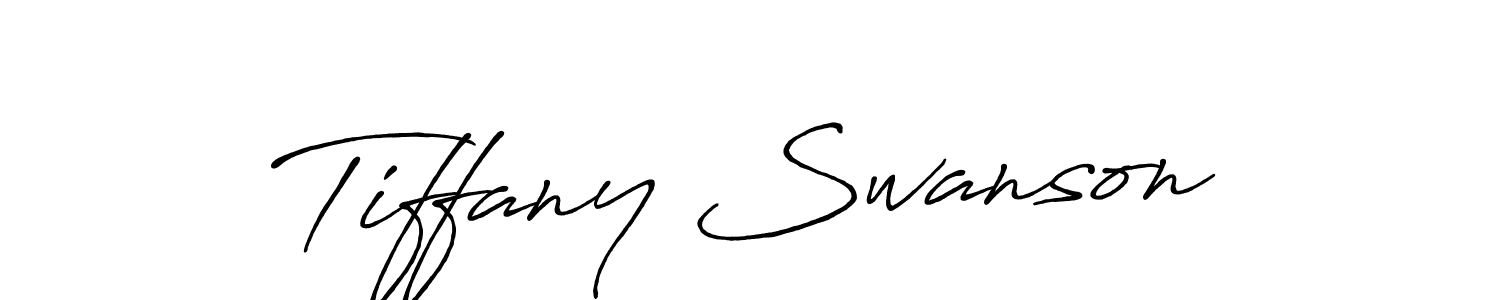 Tiffany Swanson stylish signature style. Best Handwritten Sign (Antro_Vectra_Bolder) for my name. Handwritten Signature Collection Ideas for my name Tiffany Swanson. Tiffany Swanson signature style 7 images and pictures png