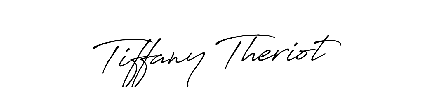 You should practise on your own different ways (Antro_Vectra_Bolder) to write your name (Tiffany Theriot) in signature. don't let someone else do it for you. Tiffany Theriot signature style 7 images and pictures png