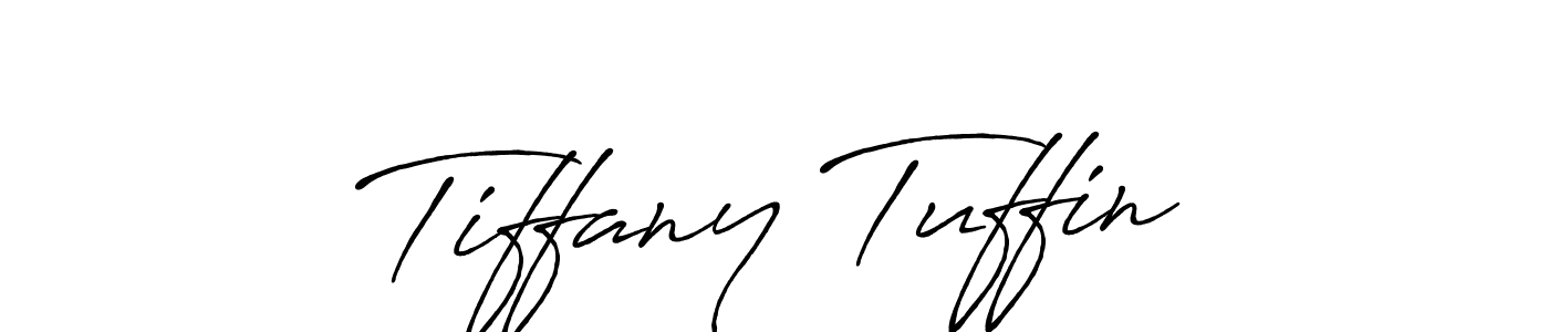 Make a beautiful signature design for name Tiffany Tuffin. With this signature (Antro_Vectra_Bolder) style, you can create a handwritten signature for free. Tiffany Tuffin signature style 7 images and pictures png