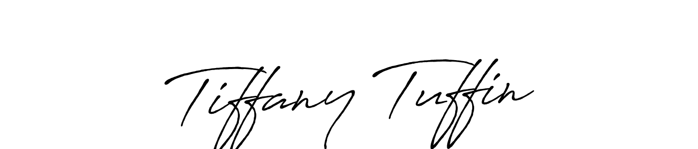 Make a beautiful signature design for name Tiffany Tuffin. With this signature (Antro_Vectra_Bolder) style, you can create a handwritten signature for free. Tiffany Tuffin signature style 7 images and pictures png