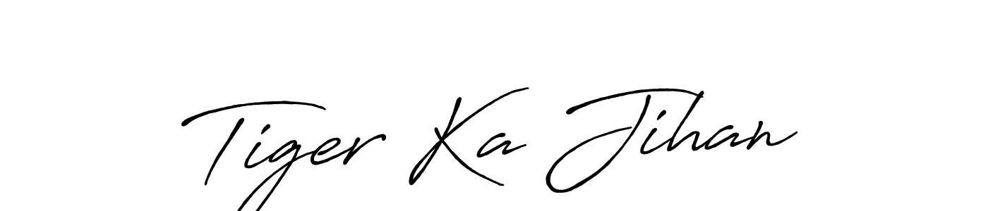 Make a beautiful signature design for name Tiger Ka Jihan. Use this online signature maker to create a handwritten signature for free. Tiger Ka Jihan signature style 7 images and pictures png