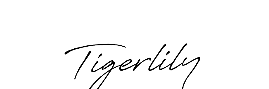 Antro_Vectra_Bolder is a professional signature style that is perfect for those who want to add a touch of class to their signature. It is also a great choice for those who want to make their signature more unique. Get Tigerlily name to fancy signature for free. Tigerlily signature style 7 images and pictures png