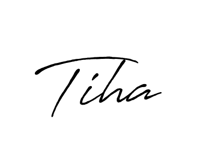 if you are searching for the best signature style for your name Tiha. so please give up your signature search. here we have designed multiple signature styles  using Antro_Vectra_Bolder. Tiha signature style 7 images and pictures png