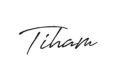 How to make Tiham name signature. Use Antro_Vectra_Bolder style for creating short signs online. This is the latest handwritten sign. Tiham signature style 7 images and pictures png
