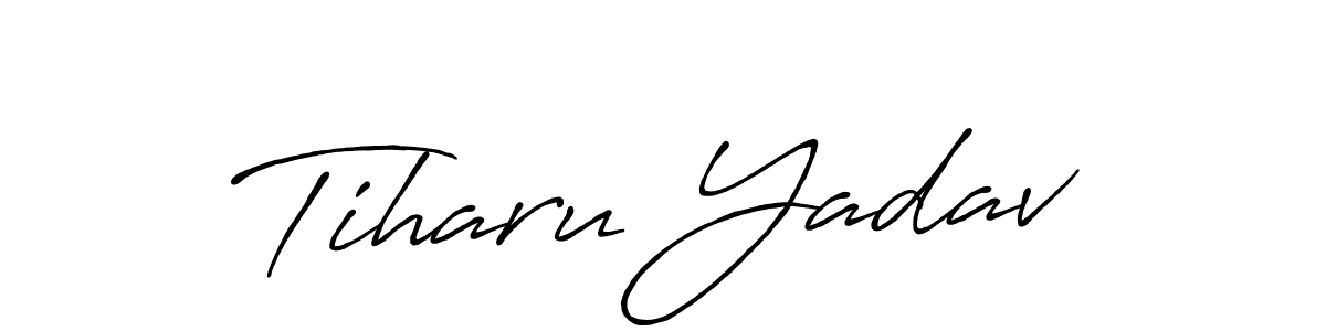 Similarly Antro_Vectra_Bolder is the best handwritten signature design. Signature creator online .You can use it as an online autograph creator for name Tiharu Yadav. Tiharu Yadav signature style 7 images and pictures png