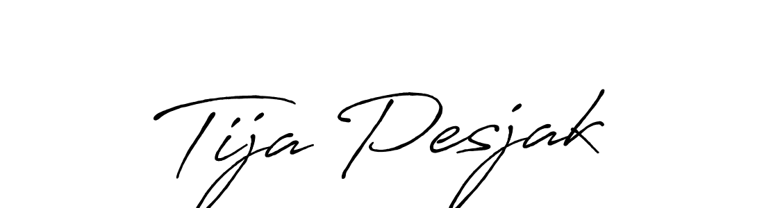 Design your own signature with our free online signature maker. With this signature software, you can create a handwritten (Antro_Vectra_Bolder) signature for name Tija Pesjak. Tija Pesjak signature style 7 images and pictures png