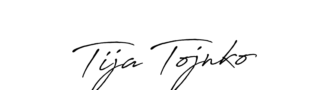 if you are searching for the best signature style for your name Tija Tojnko. so please give up your signature search. here we have designed multiple signature styles  using Antro_Vectra_Bolder. Tija Tojnko signature style 7 images and pictures png