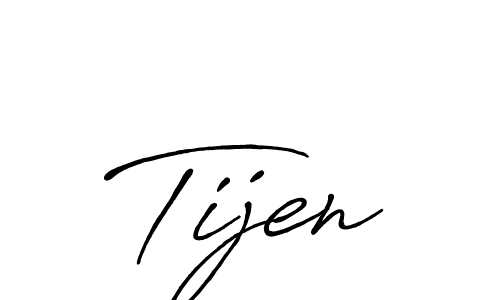 if you are searching for the best signature style for your name Tijen. so please give up your signature search. here we have designed multiple signature styles  using Antro_Vectra_Bolder. Tijen signature style 7 images and pictures png
