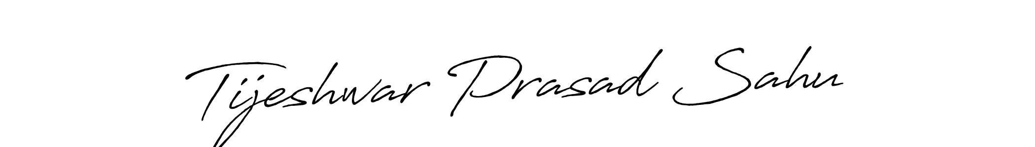 Create a beautiful signature design for name Tijeshwar Prasad Sahu. With this signature (Antro_Vectra_Bolder) fonts, you can make a handwritten signature for free. Tijeshwar Prasad Sahu signature style 7 images and pictures png