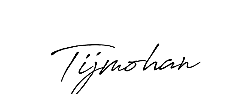 How to make Tijmohan name signature. Use Antro_Vectra_Bolder style for creating short signs online. This is the latest handwritten sign. Tijmohan signature style 7 images and pictures png