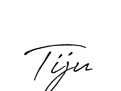 Use a signature maker to create a handwritten signature online. With this signature software, you can design (Antro_Vectra_Bolder) your own signature for name Tiju. Tiju signature style 7 images and pictures png