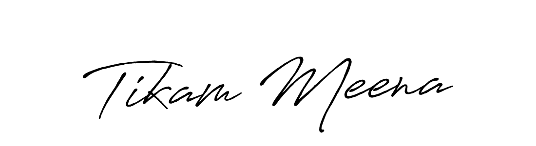 Use a signature maker to create a handwritten signature online. With this signature software, you can design (Antro_Vectra_Bolder) your own signature for name Tikam Meena. Tikam Meena signature style 7 images and pictures png