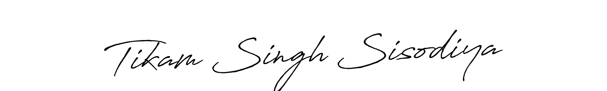 Antro_Vectra_Bolder is a professional signature style that is perfect for those who want to add a touch of class to their signature. It is also a great choice for those who want to make their signature more unique. Get Tikam Singh Sisodiya name to fancy signature for free. Tikam Singh Sisodiya signature style 7 images and pictures png