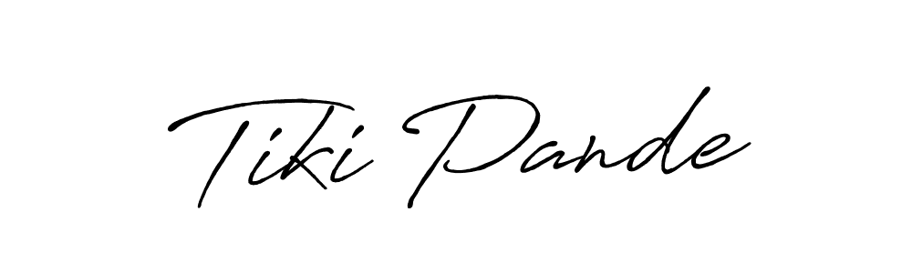 How to make Tiki Pande signature? Antro_Vectra_Bolder is a professional autograph style. Create handwritten signature for Tiki Pande name. Tiki Pande signature style 7 images and pictures png