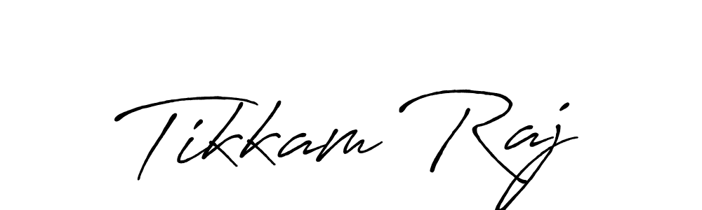 Make a beautiful signature design for name Tikkam Raj. With this signature (Antro_Vectra_Bolder) style, you can create a handwritten signature for free. Tikkam Raj signature style 7 images and pictures png