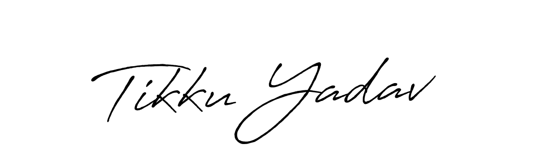 How to make Tikku Yadav signature? Antro_Vectra_Bolder is a professional autograph style. Create handwritten signature for Tikku Yadav name. Tikku Yadav signature style 7 images and pictures png