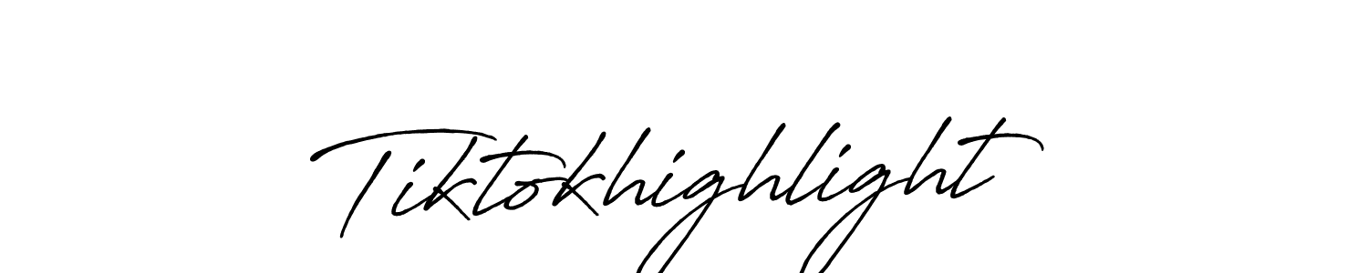 How to make Tiktokhighlight name signature. Use Antro_Vectra_Bolder style for creating short signs online. This is the latest handwritten sign. Tiktokhighlight signature style 7 images and pictures png