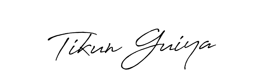 Antro_Vectra_Bolder is a professional signature style that is perfect for those who want to add a touch of class to their signature. It is also a great choice for those who want to make their signature more unique. Get Tikun Guiya name to fancy signature for free. Tikun Guiya signature style 7 images and pictures png