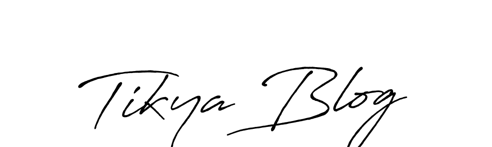 Create a beautiful signature design for name Tikya Blog. With this signature (Antro_Vectra_Bolder) fonts, you can make a handwritten signature for free. Tikya Blog signature style 7 images and pictures png