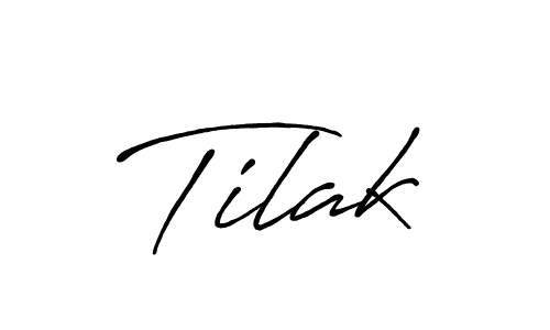 Make a beautiful signature design for name Tilak. With this signature (Antro_Vectra_Bolder) style, you can create a handwritten signature for free. Tilak signature style 7 images and pictures png