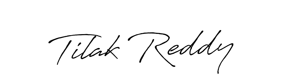 Make a beautiful signature design for name Tilak Reddy. With this signature (Antro_Vectra_Bolder) style, you can create a handwritten signature for free. Tilak Reddy signature style 7 images and pictures png