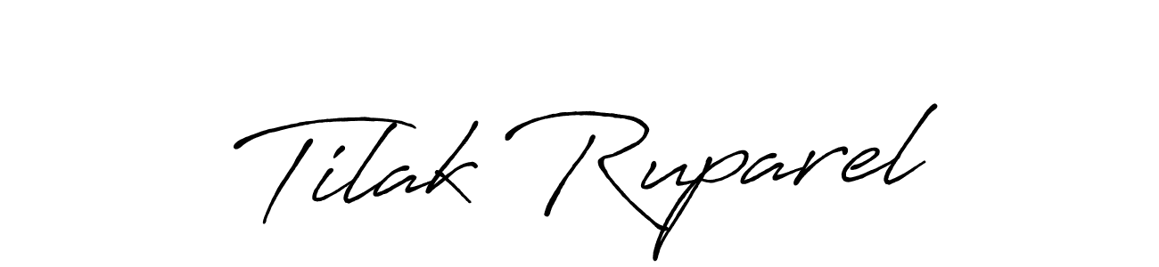Also You can easily find your signature by using the search form. We will create Tilak Ruparel name handwritten signature images for you free of cost using Antro_Vectra_Bolder sign style. Tilak Ruparel signature style 7 images and pictures png