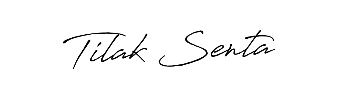 Tilak Senta stylish signature style. Best Handwritten Sign (Antro_Vectra_Bolder) for my name. Handwritten Signature Collection Ideas for my name Tilak Senta. Tilak Senta signature style 7 images and pictures png