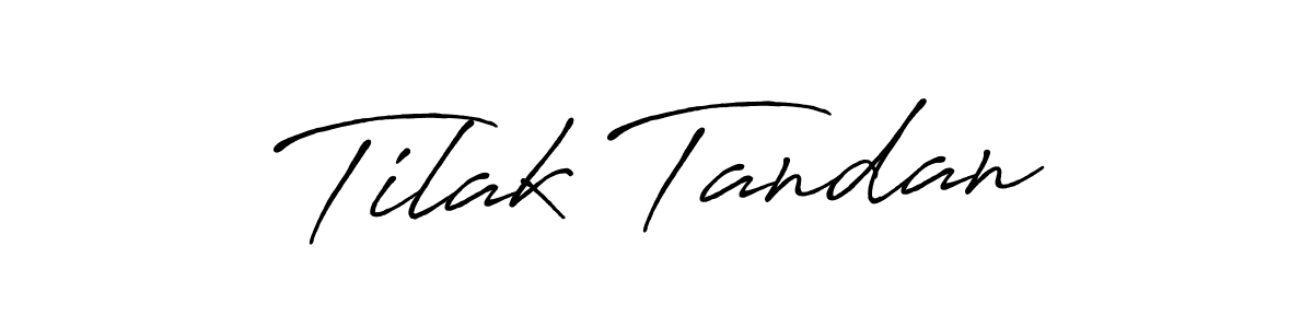 Create a beautiful signature design for name Tilak Tandan. With this signature (Antro_Vectra_Bolder) fonts, you can make a handwritten signature for free. Tilak Tandan signature style 7 images and pictures png