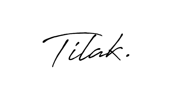 Create a beautiful signature design for name Tilak.. With this signature (Antro_Vectra_Bolder) fonts, you can make a handwritten signature for free. Tilak. signature style 7 images and pictures png