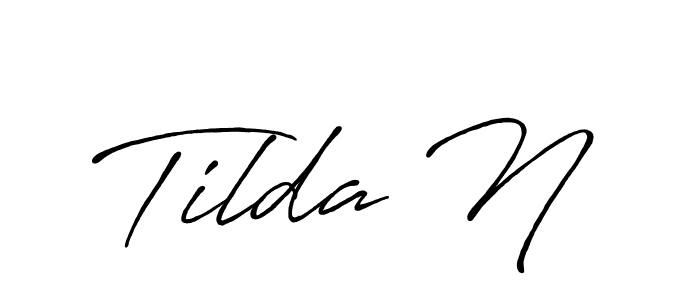 Design your own signature with our free online signature maker. With this signature software, you can create a handwritten (Antro_Vectra_Bolder) signature for name Tilda N. Tilda N signature style 7 images and pictures png
