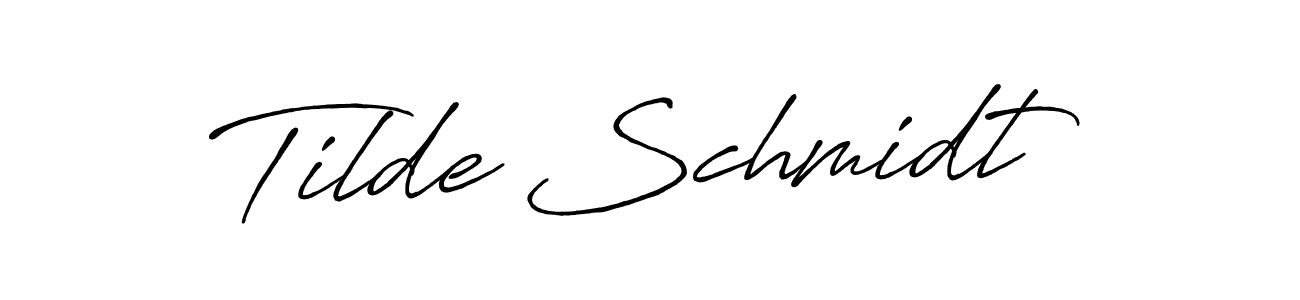 How to make Tilde Schmidt signature? Antro_Vectra_Bolder is a professional autograph style. Create handwritten signature for Tilde Schmidt name. Tilde Schmidt signature style 7 images and pictures png