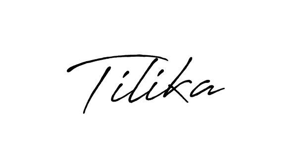 How to make Tilika signature? Antro_Vectra_Bolder is a professional autograph style. Create handwritten signature for Tilika name. Tilika signature style 7 images and pictures png