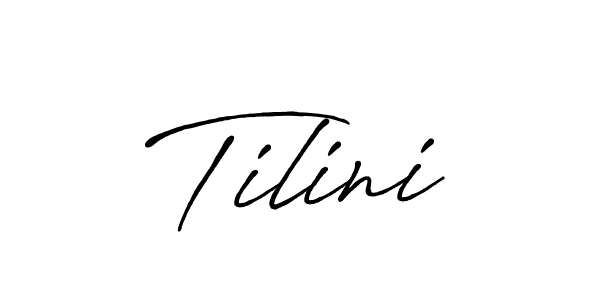 Design your own signature with our free online signature maker. With this signature software, you can create a handwritten (Antro_Vectra_Bolder) signature for name Tilini. Tilini signature style 7 images and pictures png