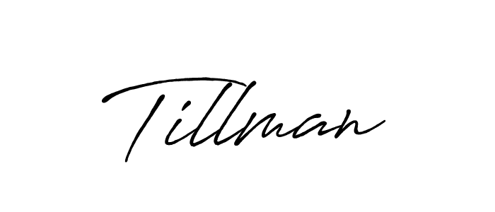 Create a beautiful signature design for name Tillman. With this signature (Antro_Vectra_Bolder) fonts, you can make a handwritten signature for free. Tillman signature style 7 images and pictures png