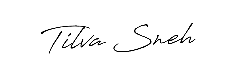 How to Draw Tilva Sneh signature style? Antro_Vectra_Bolder is a latest design signature styles for name Tilva Sneh. Tilva Sneh signature style 7 images and pictures png