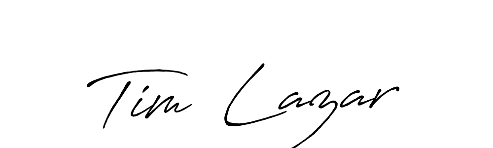 Create a beautiful signature design for name Tim  Lazar. With this signature (Antro_Vectra_Bolder) fonts, you can make a handwritten signature for free. Tim  Lazar signature style 7 images and pictures png