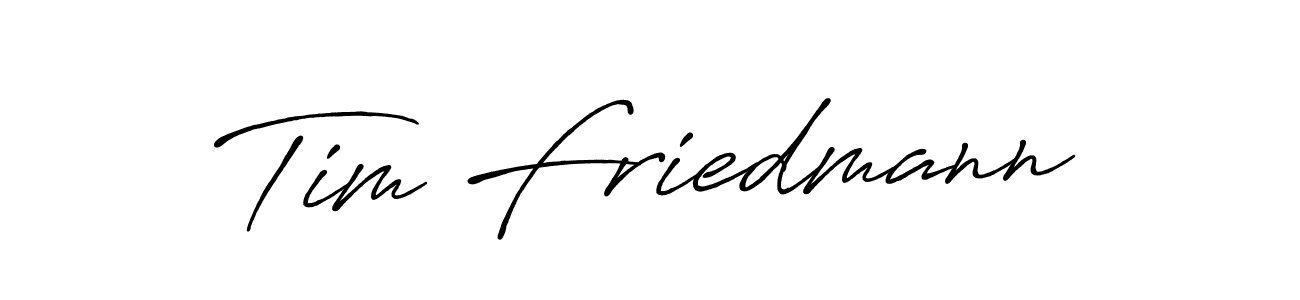Design your own signature with our free online signature maker. With this signature software, you can create a handwritten (Antro_Vectra_Bolder) signature for name Tim Friedmann. Tim Friedmann signature style 7 images and pictures png