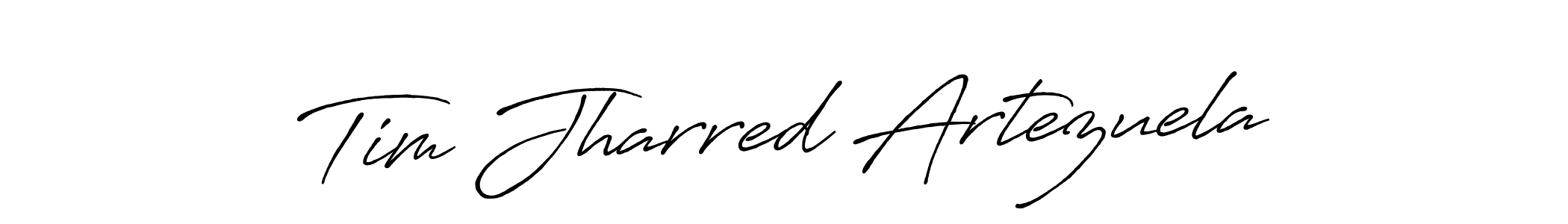 The best way (Antro_Vectra_Bolder) to make a short signature is to pick only two or three words in your name. The name Tim Jharred Artezuela include a total of six letters. For converting this name. Tim Jharred Artezuela signature style 7 images and pictures png