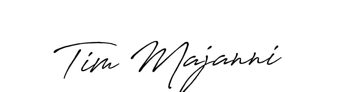 Tim Majanni stylish signature style. Best Handwritten Sign (Antro_Vectra_Bolder) for my name. Handwritten Signature Collection Ideas for my name Tim Majanni. Tim Majanni signature style 7 images and pictures png