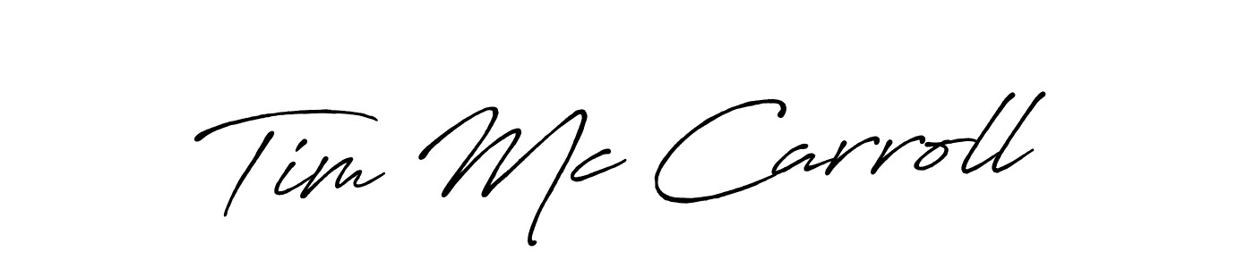 Antro_Vectra_Bolder is a professional signature style that is perfect for those who want to add a touch of class to their signature. It is also a great choice for those who want to make their signature more unique. Get Tim Mc Carroll name to fancy signature for free. Tim Mc Carroll signature style 7 images and pictures png