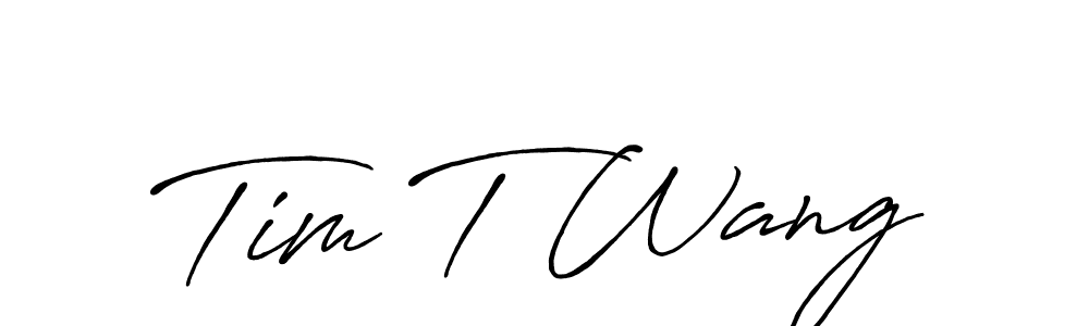 Create a beautiful signature design for name Tim T Wang. With this signature (Antro_Vectra_Bolder) fonts, you can make a handwritten signature for free. Tim T Wang signature style 7 images and pictures png