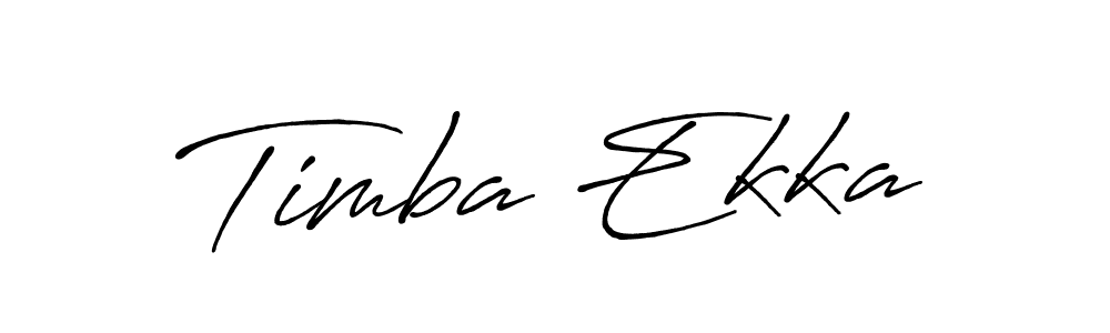 How to make Timba Ekka signature? Antro_Vectra_Bolder is a professional autograph style. Create handwritten signature for Timba Ekka name. Timba Ekka signature style 7 images and pictures png