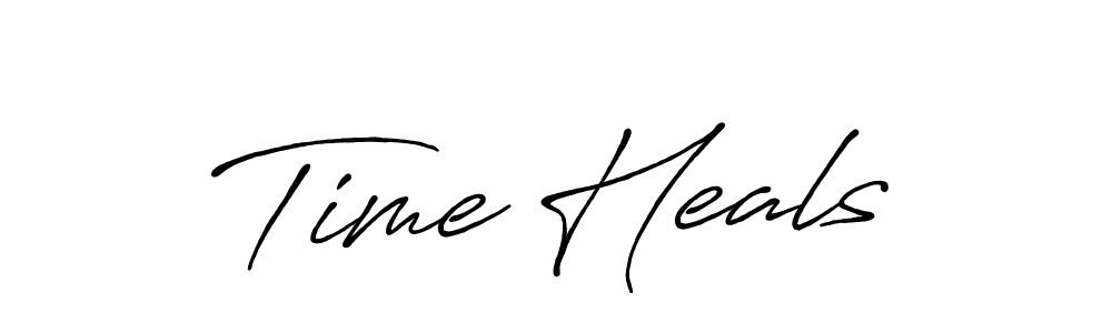 Design your own signature with our free online signature maker. With this signature software, you can create a handwritten (Antro_Vectra_Bolder) signature for name Time Heals. Time Heals signature style 7 images and pictures png