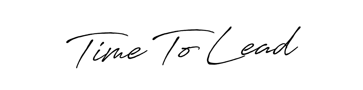 Antro_Vectra_Bolder is a professional signature style that is perfect for those who want to add a touch of class to their signature. It is also a great choice for those who want to make their signature more unique. Get Time To Lead name to fancy signature for free. Time To Lead signature style 7 images and pictures png