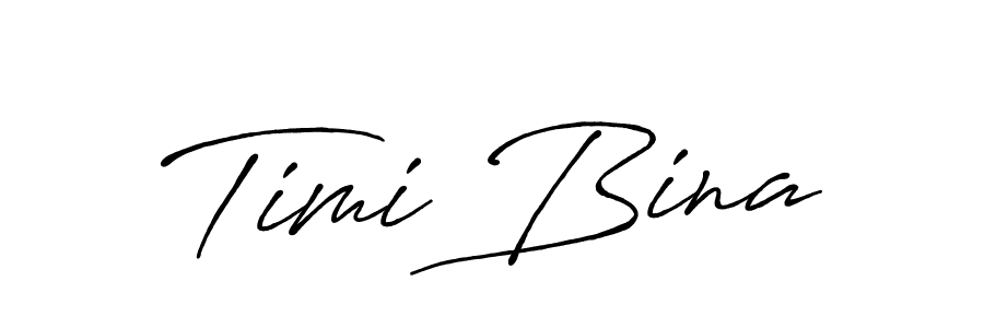 Make a short Timi Bina signature style. Manage your documents anywhere anytime using Antro_Vectra_Bolder. Create and add eSignatures, submit forms, share and send files easily. Timi Bina signature style 7 images and pictures png