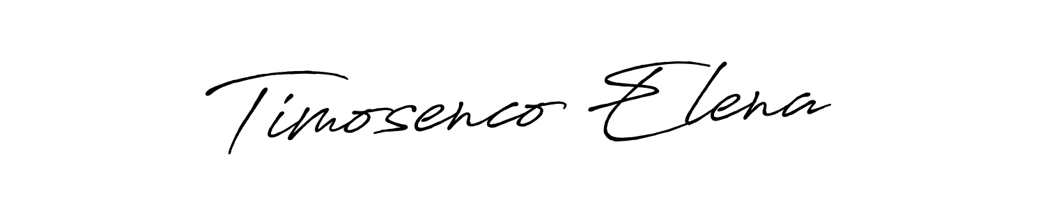 How to make Timosenco Elena name signature. Use Antro_Vectra_Bolder style for creating short signs online. This is the latest handwritten sign. Timosenco Elena signature style 7 images and pictures png