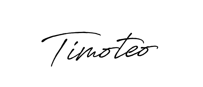 Make a beautiful signature design for name Timoteo. With this signature (Antro_Vectra_Bolder) style, you can create a handwritten signature for free. Timoteo signature style 7 images and pictures png