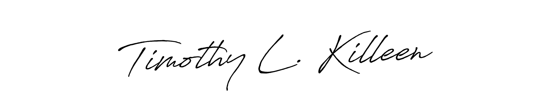 Design your own signature with our free online signature maker. With this signature software, you can create a handwritten (Antro_Vectra_Bolder) signature for name Timothy L. Killeen. Timothy L. Killeen signature style 7 images and pictures png