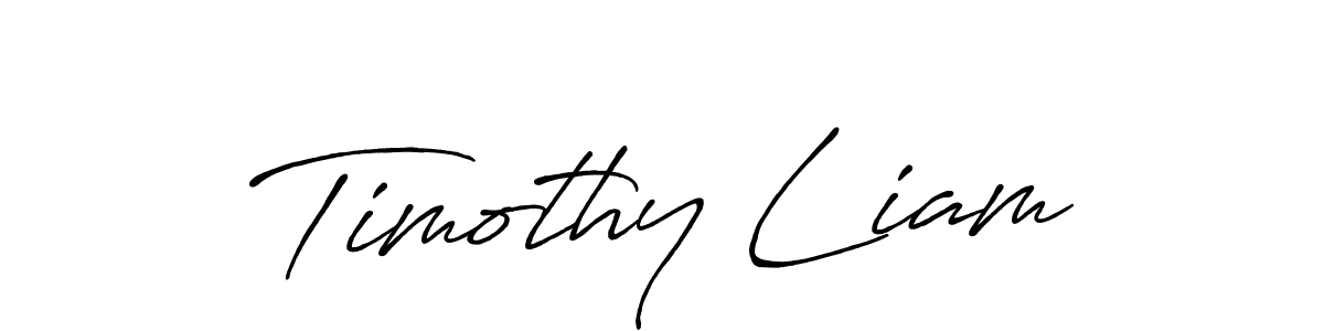 Make a beautiful signature design for name Timothy Liam. With this signature (Antro_Vectra_Bolder) style, you can create a handwritten signature for free. Timothy Liam signature style 7 images and pictures png