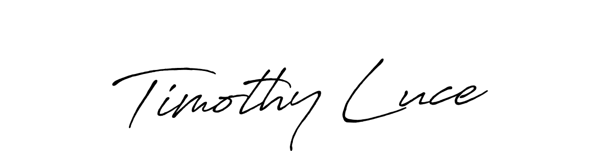 Make a beautiful signature design for name Timothy Luce. With this signature (Antro_Vectra_Bolder) style, you can create a handwritten signature for free. Timothy Luce signature style 7 images and pictures png